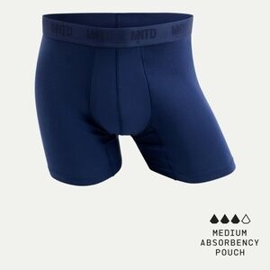 NWT Knox MNTD Men's Buffer Cotton Boxer Brief 5" - Midnight S